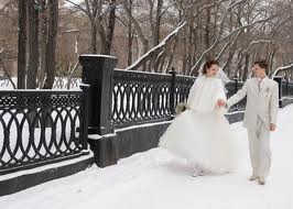Весільні зимові фото